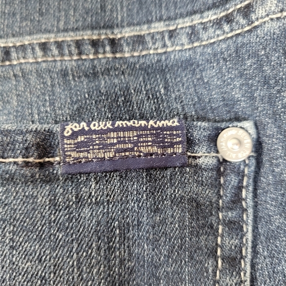 7 For All Mankind Straight Leg Womens Dark Wash Jeans Size 25 - Picture 6 of 11